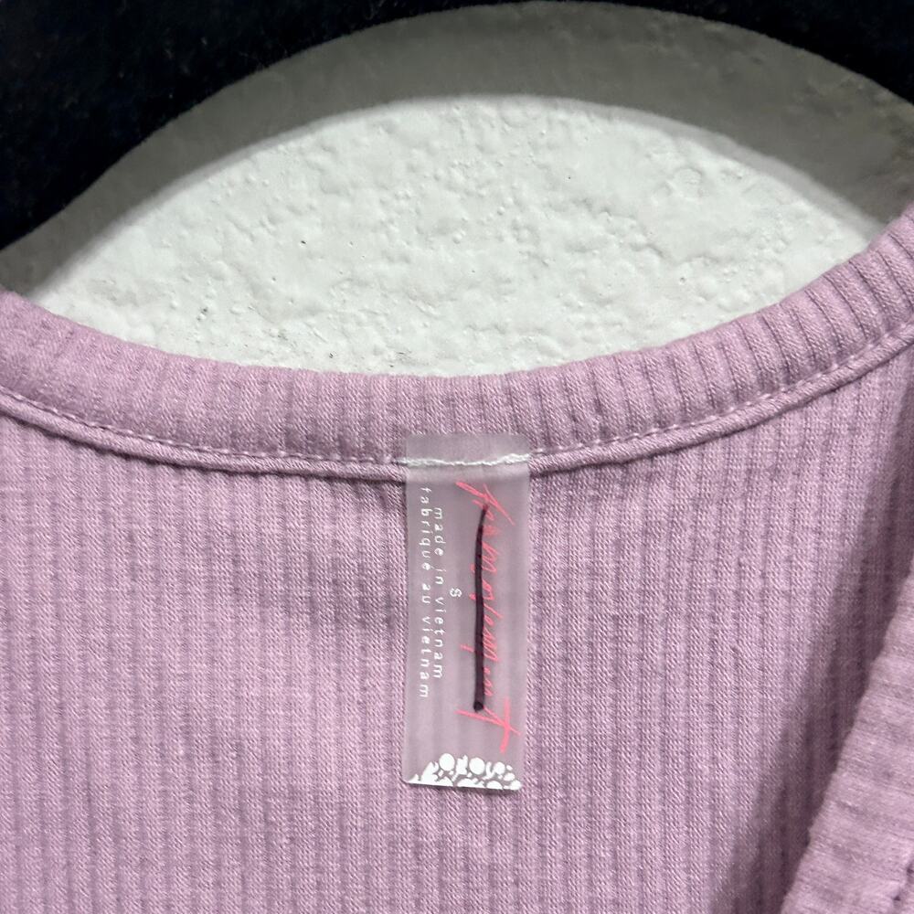 NEW Free People Headstart Lillac Purple Corset Sleeveless Tank Top Sm Athleisure - Picture 4 of 7